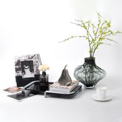 Bộ Trang Trí Bàn Console Hiện Đại Tông Xám Khói Sang Trọng