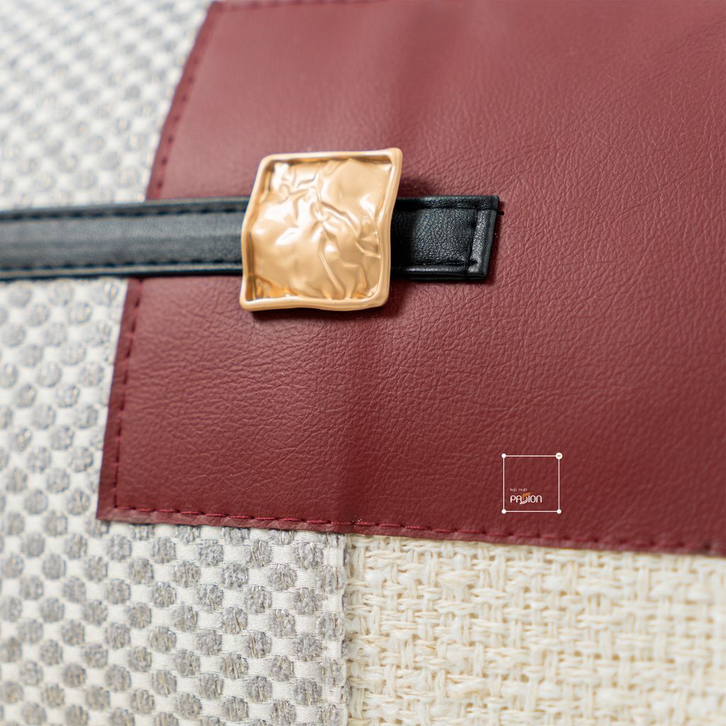 Vỏ Gối Sofa Cao Cấp Trang Trí Giường Ngủ Tông Đỏ Rượu