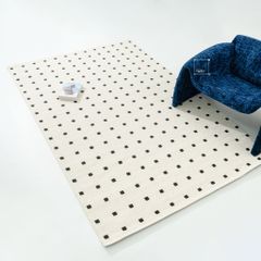 Thảm Trải Sàn Chống Thấm Phong Cách Tối Giản Indochine Chấm Ô Vuông