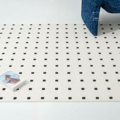 Thảm Trải Sàn Chống Thấm Phong Cách Tối Giản Indochine Chấm Ô Vuông