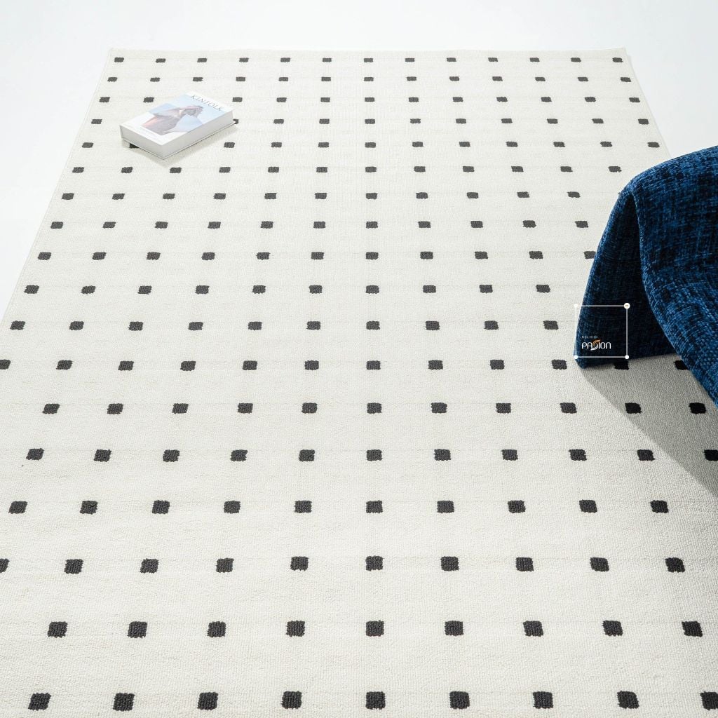 Thảm Trải Sàn Chống Thấm Phong Cách Tối Giản Indochine Chấm Ô Vuông