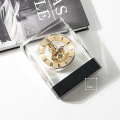 Đồng Hồ Pha Lê Để Bàn Trang Trí Máy Cơ Sang Trọng