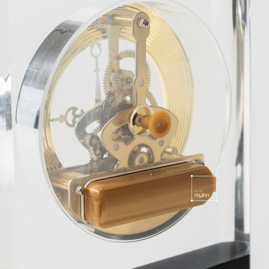 Đồng Hồ Pha Lê Để Bàn Trang Trí Máy Cơ Sang Trọng