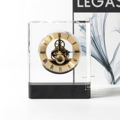 Đồng Hồ Pha Lê Để Bàn Trang Trí Máy Cơ Sang Trọng