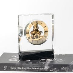 Đồng Hồ Pha Lê Để Bàn Trang Trí Máy Cơ Sang Trọng