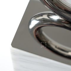 Chặn Sách Đá Thạch Phối Vòng Tròn Bạc