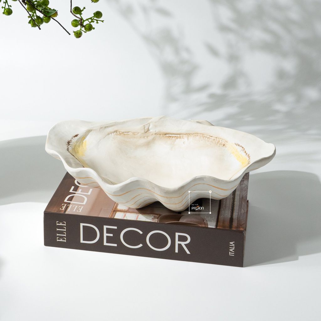 Khay Decor Kiểu Dáng Vỏ Sò Wabi Sabi