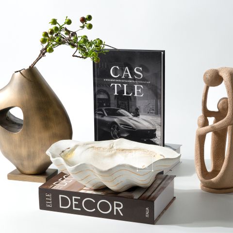 Khay Decor Kiểu Dáng Vỏ Sò Wabi Sabi