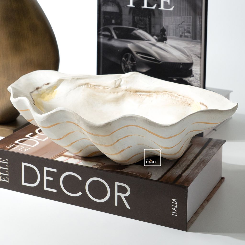 Khay Decor Kiểu Dáng Vỏ Sò Wabi Sabi
