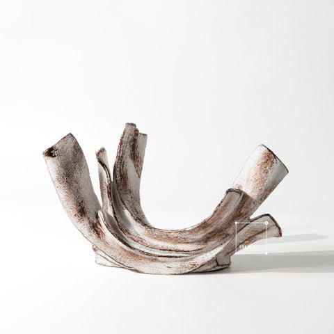 Tượng Decor Để Bàn Hình Dải Lụa Cong Wabi Sabi