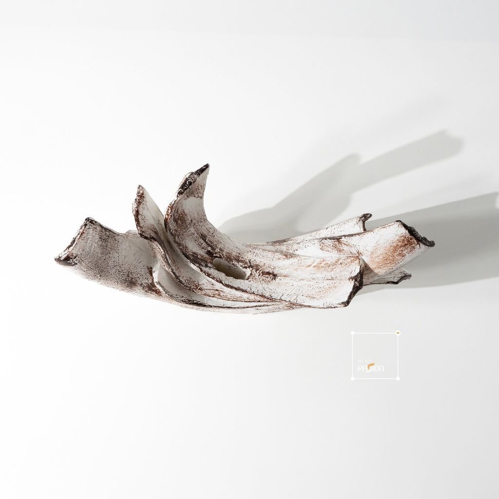 Tượng Decor Để Bàn Hình Dải Lụa Cong Wabi Sabi
