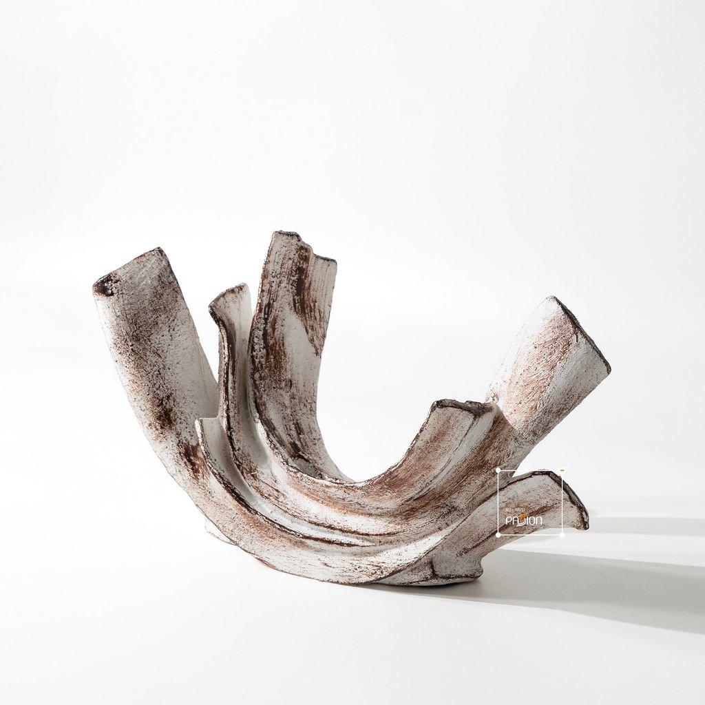 Tượng Decor Để Bàn Hình Dải Lụa Cong Wabi Sabi