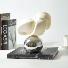 Tượng Trang Trí Để Bàn Khối Tròn Xoắn Nơ Độc Đáo
