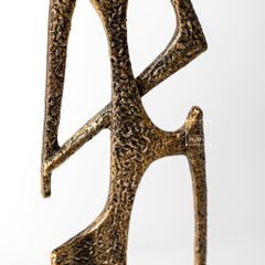 Tượng Decor Lớn Metal Hình Người Trừu Tượng Vàng