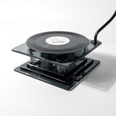 Tượng Trang Trí Hình Máy Hát Dĩa Vinyl Retro Phối Pha Lê Sang Trọng