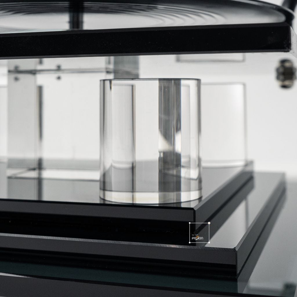 Tượng Trang Trí Hình Máy Hát Dĩa Vinyl Retro Phối Pha Lê Sang Trọng