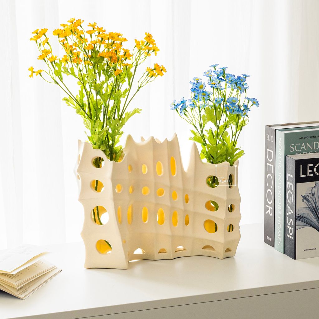 Bình Hoa Nghệ Thuật Mô Hình Rỗng Decor Sáng Tạo