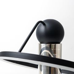 Đèn Bàn Phong Cách Mạ Điện Chrome Bạc Hình Cung Tròn