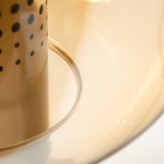 Đèn Bàn Kim Loại Cognac Trụ Lỗ Sáng Tạo