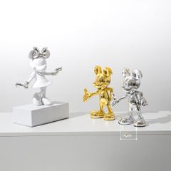 Tượng Chuột Mickey Dễ Thương Decor Tủ Kệ Trang Trí