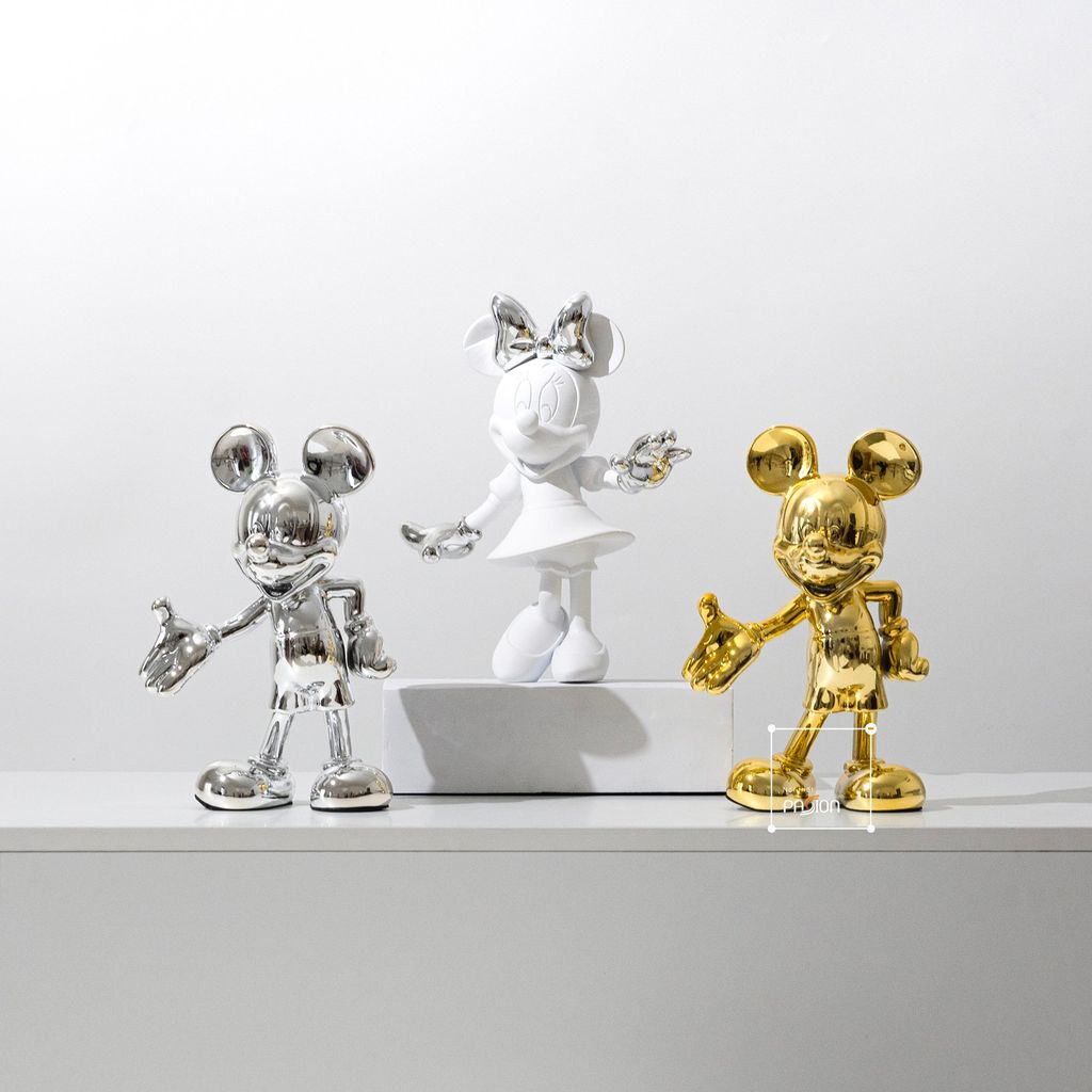 Tượng Chuột Mickey Dễ Thương Decor Tủ Kệ Trang Trí