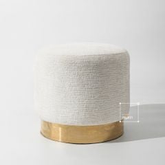 Ghế Đôn Ngồi Bàn Trang Điểm Phòng Khách Chân Sắt Sơn Vàng Bench