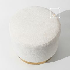 Ghế Đôn Ngồi Bàn Trang Điểm Phòng Khách Chân Sắt Sơn Vàng Bench