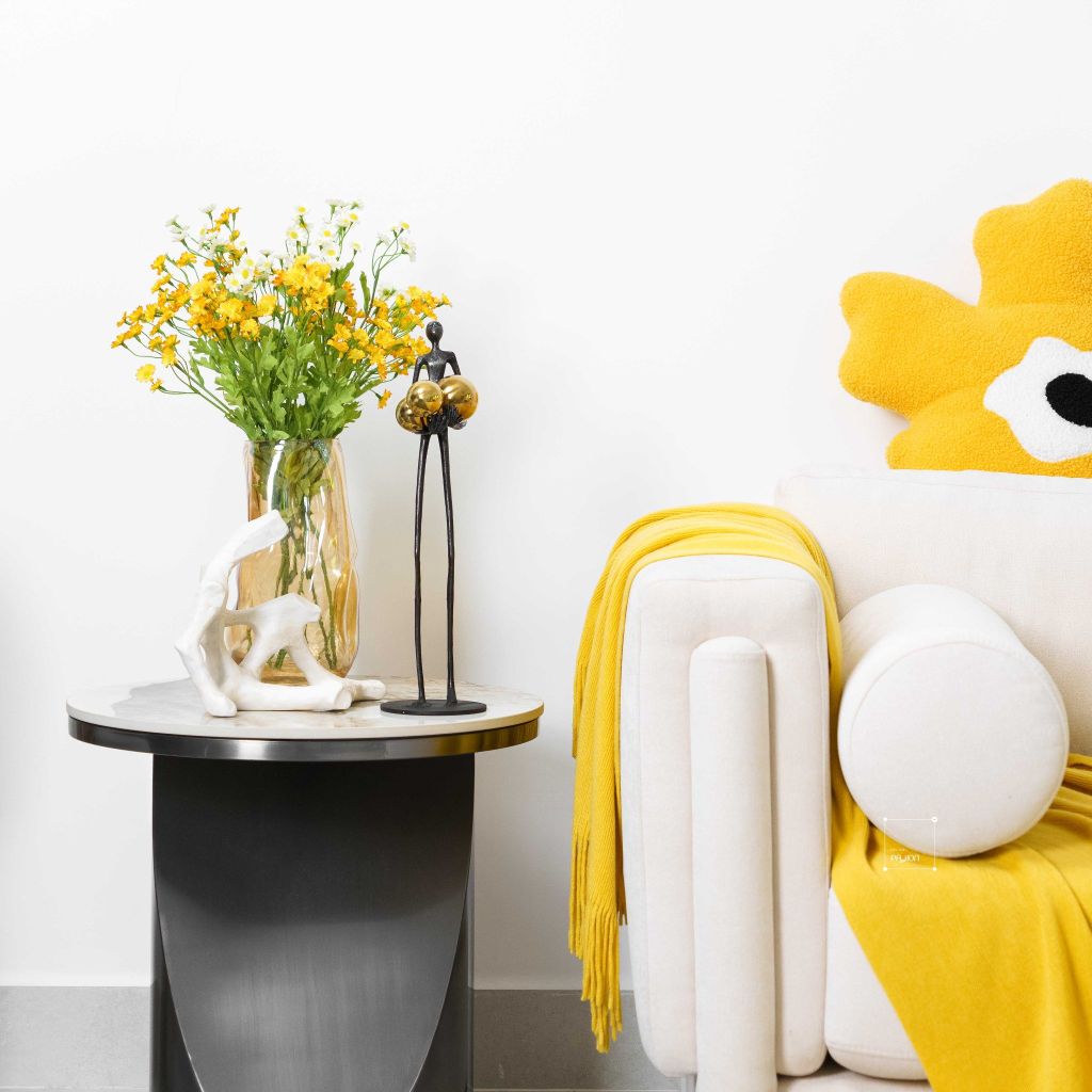 Set Decor Phòng Khách Sắc Vàng Ấm Áp Modern Style