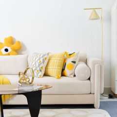 Set Decor Phòng Khách Sắc Vàng Ấm Áp Modern Style