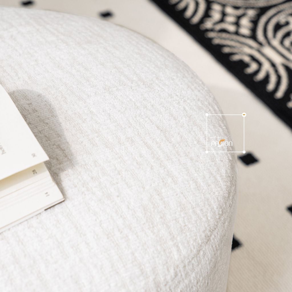 Ghế Đôn Ngồi Bàn Trang Điểm Phòng Khách Chân Sắt Sơn Vàng Bench