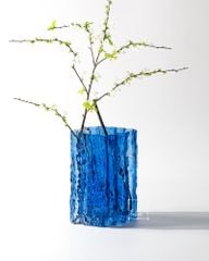 Bình Hoa Thủy Tinh Vuông Vân Sông Băng