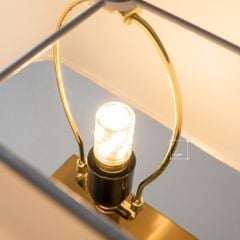 Đèn Bàn Thủy Tinh Viền Vàng Sông Băng Sang Trọng