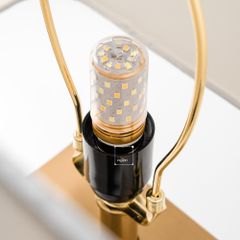 Đèn Bàn Thủy Tinh Viền Vàng Sông Băng Sang Trọng