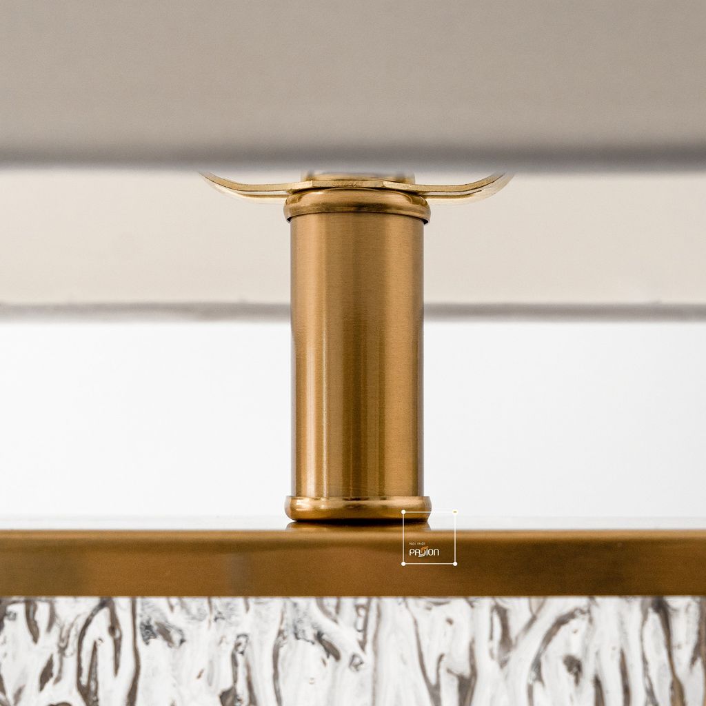 Đèn Bàn Thủy Tinh Viền Vàng Sông Băng Sang Trọng