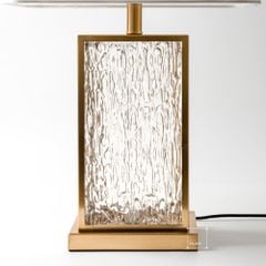 Đèn Bàn Thủy Tinh Viền Vàng Sông Băng Sang Trọng