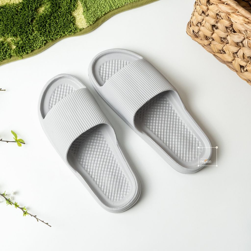 Dép Nhựa Đi Trong Nhà EVA Sọc Xốp Mềm