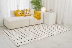 Thảm Trải Sàn Chống Thấm Phong Cách Tối Giản Indochine Chấm Ô Vuông