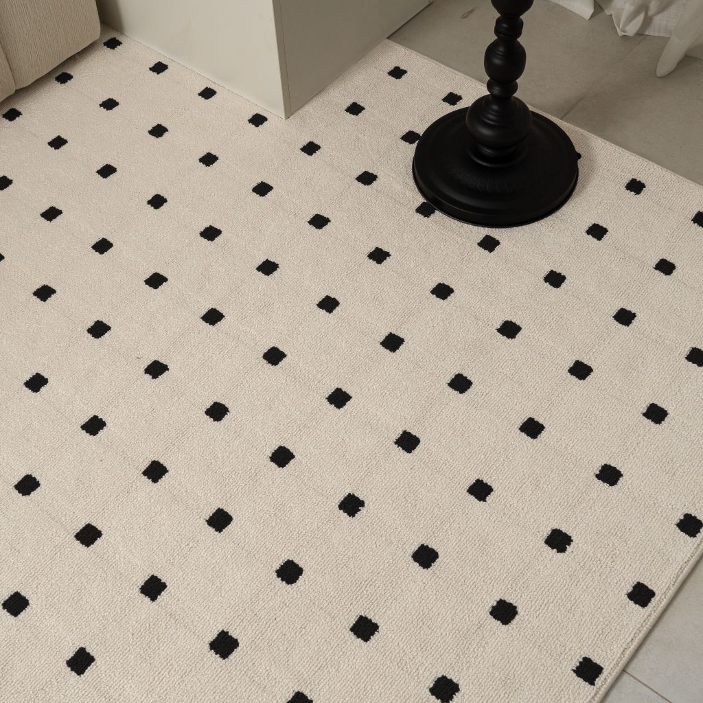 Thảm Trải Sàn Chống Thấm Phong Cách Tối Giản Indochine Chấm Ô Vuông