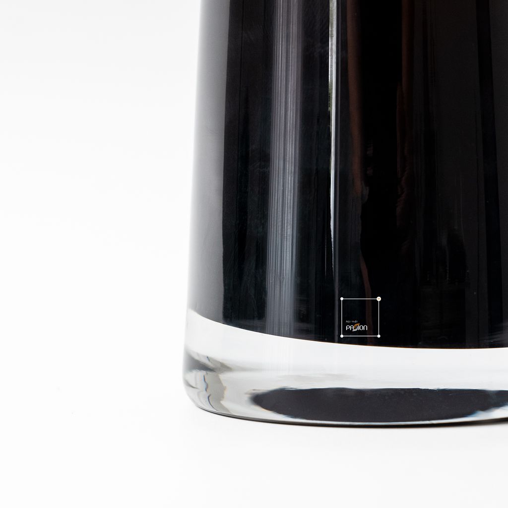 Bình Hoa Thủy Tinh Nâu Kiểu Pháp Gợn Sóng Sang Trọng