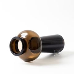 Bình Hoa Thủy Tinh Nâu Kiểu Pháp Gợn Sóng Sang Trọng