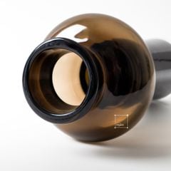 Bình Hoa Thủy Tinh Nâu Kiểu Pháp Gợn Sóng Sang Trọng