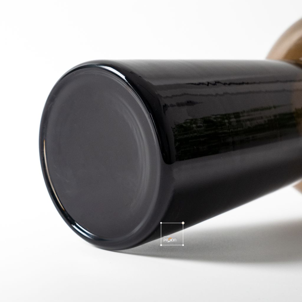 Bình Hoa Thủy Tinh Nâu Kiểu Pháp Gợn Sóng Sang Trọng