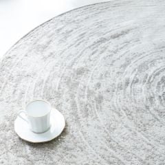 Thảm Tròn Trải Sàn Đế Dệt Sợi Polypropylene Điểm Vòng Tròn Nổi