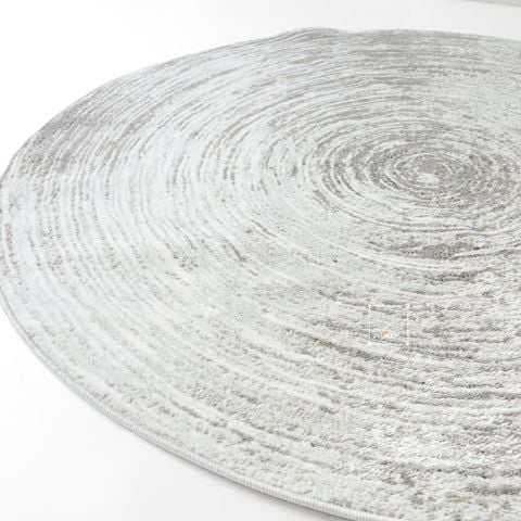 Thảm Tròn Trải Sàn Đế Dệt Sợi Polypropylene Điểm Vòng Tròn Nổi