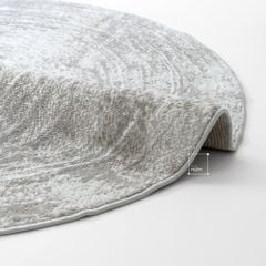 Thảm Tròn Trải Sàn Đế Dệt Sợi Polypropylene Điểm Vòng Tròn Nổi