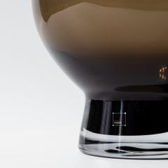 Bình Hoa Thủy Tinh Nâu Kiểu Pháp Gợn Sóng Sang Trọng