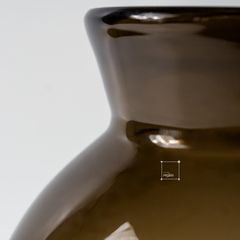 Bình Hoa Thủy Tinh Nâu Kiểu Pháp Gợn Sóng Sang Trọng