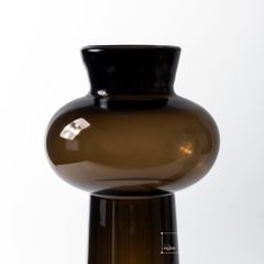 Bình Hoa Thủy Tinh Nâu Kiểu Pháp Gợn Sóng Sang Trọng