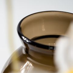 Bình Hoa Thủy Tinh Nâu Kiểu Pháp Gợn Sóng Sang Trọng