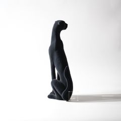 Tượng Báo Nâu Hình Đốm Nhung Ngồi Sang Trọng